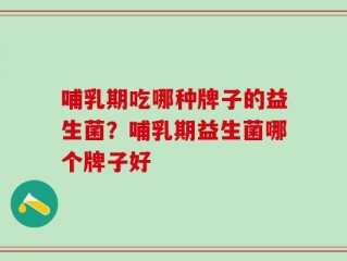 哺乳期吃哪种牌子的益生菌？哺乳期益生菌哪个牌子好