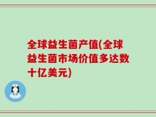 全球益生菌产值(全球益生菌市场价值多达数十亿美元)