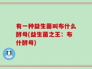 有一种益生菌叫布什么酵母(益生菌之王：布什酵母)