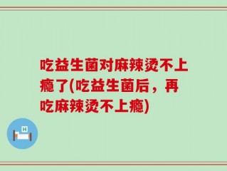 吃益生菌对麻辣烫不上瘾了(吃益生菌后，再吃麻辣烫不上瘾)
