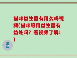猫咪益生菌有用么吗视频(猫咪服用益生菌有益处吗？看视频了解！)