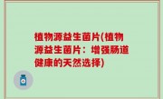 植物源益生菌片(植物源益生菌片：增强肠道健康的天然选择)