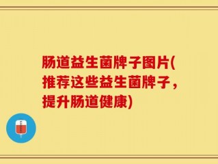 肠道益生菌牌子图片(推荐这些益生菌牌子，提升肠道健康)