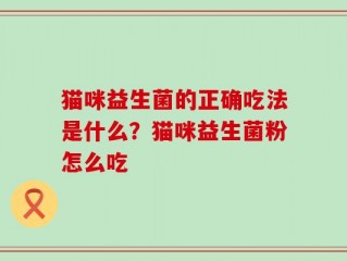 猫咪益生菌的正确吃法是什么？猫咪益生菌粉怎么吃