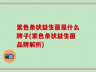 紫色条状益生菌是什么牌子(紫色条状益生菌品牌解析)