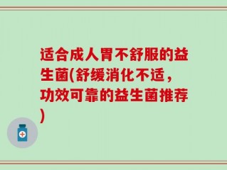 适合成人胃不舒服的益生菌(舒缓消化不适，功效可靠的益生菌推荐)