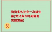 狗狗多久补充一次益生菌(犬只多长时间需补充益生菌)