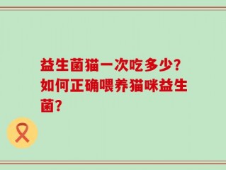 益生菌猫一次吃多少？如何正确喂养猫咪益生菌？