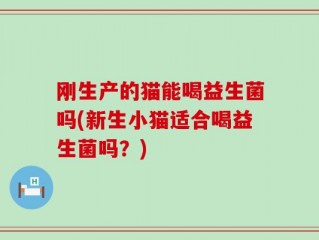 刚生产的猫能喝益生菌吗(新生小猫适合喝益生菌吗？)