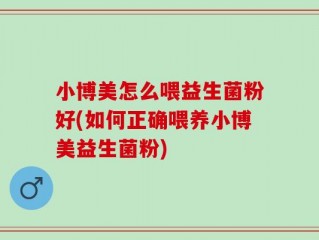 小博美怎么喂益生菌粉好(如何正确喂养小博美益生菌粉)