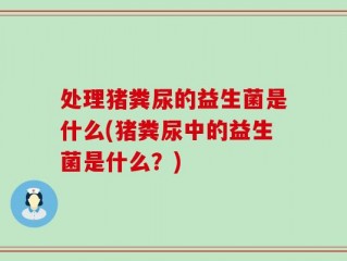处理猪粪尿的益生菌是什么(猪粪尿中的益生菌是什么？)
