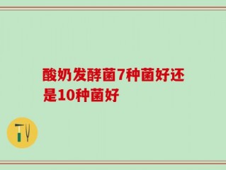 酸奶发酵菌7种菌好还是10种菌好