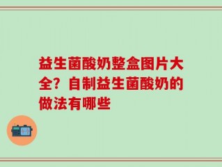 益生菌酸奶整盒图片大全？自制益生菌酸奶的做法有哪些
