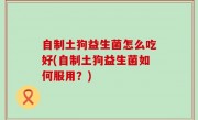 自制土狗益生菌怎么吃好(自制土狗益生菌如何服用？)