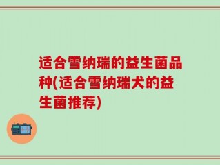 适合雪纳瑞的益生菌品种(适合雪纳瑞犬的益生菌推荐)
