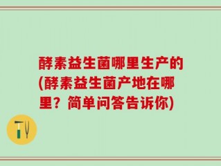 酵素益生菌哪里生产的(酵素益生菌产地在哪里？简单问答告诉你)