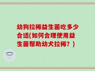 幼狗拉稀益生菌吃多少合适(如何合理使用益生菌帮助幼犬拉稀？)