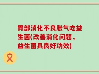 胃部消化不良胀气吃益生菌(改善消化问题，益生菌具良好功效)