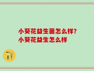 小葵花益生菌怎么样？小葵花益生怎么样