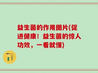益生菌的作用图片(促进健康！益生菌的惊人功效，一看就懂)