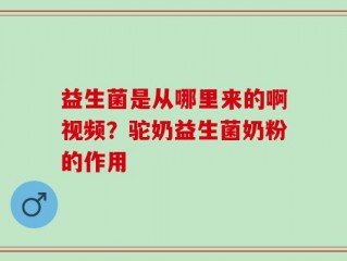 益生菌是从哪里来的啊视频？驼奶益生菌奶粉的作用
