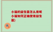 小猫的益生菌怎么用呢小猫如何正确使用益生菌)