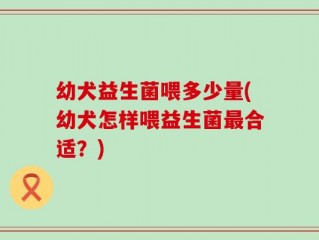 幼犬益生菌喂多少量(幼犬怎样喂益生菌最合适？)