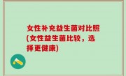 女性补充益生菌对比照(女性益生菌比较，选择更健康)
