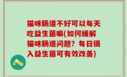 猫咪肠道不好可以每天吃益生菌嘛(如何缓解猫咪肠道问题？每日摄入益生菌可有效改善)