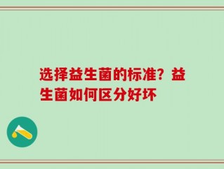 选择益生菌的标准？益生菌如何区分好坏
