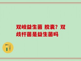 双岐益生菌 胶囊？双歧杆菌是益生菌吗