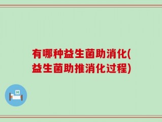 有哪种益生菌助消化(益生菌助推消化过程)