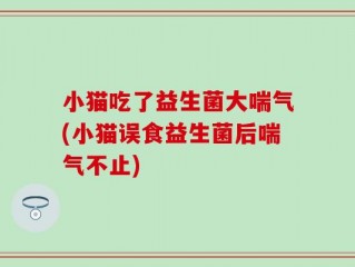 小猫吃了益生菌大喘气(小猫误食益生菌后喘气不止)