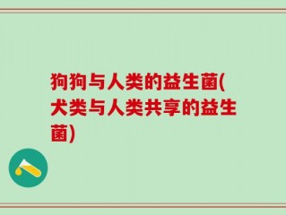 狗狗与人类的益生菌(犬类与人类共享的益生菌)