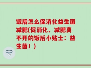 饭后怎么促消化益生菌减肥(促消化、减肥离不开的饭后小贴士：益生菌！)