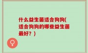 什么益生菌适合狗狗(适合狗狗的哪些益生菌最好？)