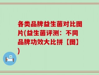各类品牌益生菌对比图片(益生菌评测：不同品牌功效大比拼【图】)