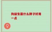 狗益生菌什么牌子好用一点