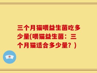 三个月猫喂益生菌吃多少量(喂猫益生菌：三个月猫适合多少量？)
