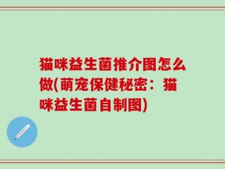 猫咪益生菌推介图怎么做(萌宠保健秘密：猫咪益生菌自制图)