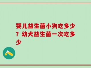 婴儿益生菌小狗吃多少？幼犬益生菌一次吃多少