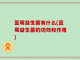 蓝莓益生菌有什么(蓝莓益生菌的功效和作用)