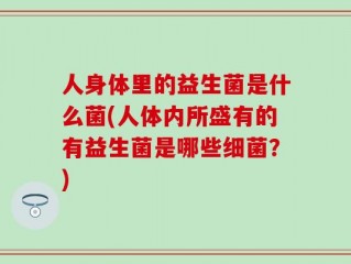 人身体里的益生菌是什么菌(人体内所盛有的有益生菌是哪些细菌？)