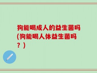 狗能喝成人的益生菌吗(狗能喝人体益生菌吗？)