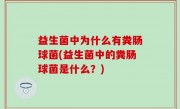 益生菌中为什么有粪肠球菌(益生菌中的粪肠球菌是什么？)