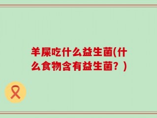 羊屎吃什么益生菌(什么食物含有益生菌？)