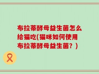 布拉蒂酵母益生菌怎么给猫吃(猫咪如何使用布拉蒂酵母益生菌？)