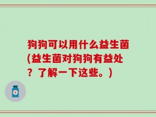 狗狗可以用什么益生菌(益生菌对狗狗有益处？了解一下这些。)