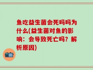 鱼吃益生菌会死吗吗为什么(益生菌对鱼的影响：会导致死亡吗？解析原因)
