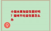 小猫水里加益生菌好吗？猫咪不吃益生菌怎么办